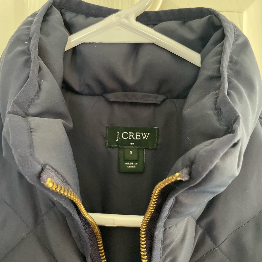 J. Crew down navy vest